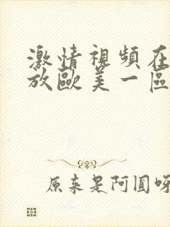 激情视频在线播放欧美一区