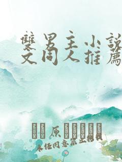 双男主小说主攻文同人推荐