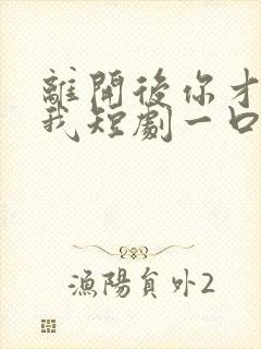 离开后你才说爱我短剧一口气看完