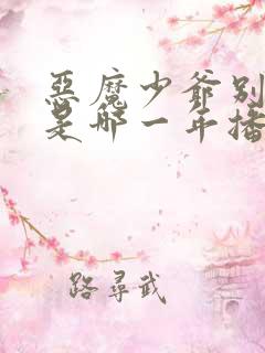 恶魔少爷别吻我是哪一年播出的