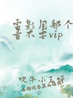 电影用那个软件看不要vip