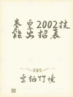 拳皇2002技能出招表