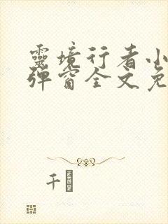 灵境行者小说无弹窗全文免费阅读