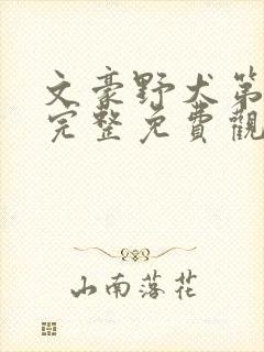 文豪野犬第三季完整免费观看