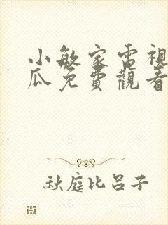 小敏家电视剧西瓜免费观看