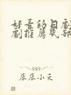 好看的日剧电视剧推荐几部