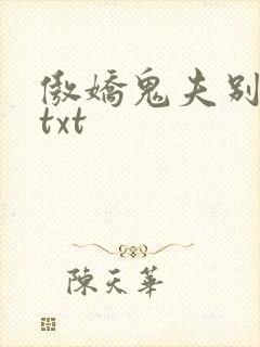 傲娇鬼夫别乱来txt