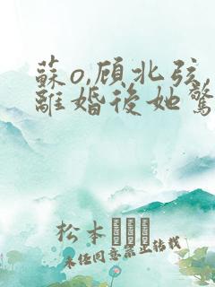 苏o,顾北弦,离婚后她惊艳了世界