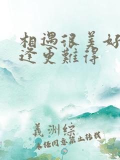 相遇很美好,重逢更难得