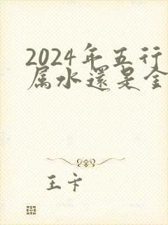 2024年五行属水还是金