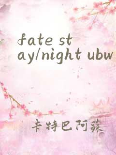 fate stay/night ubw