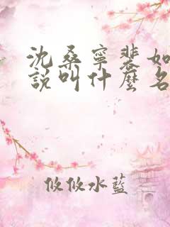 沈桑宁裴如珩小说叫什么名字