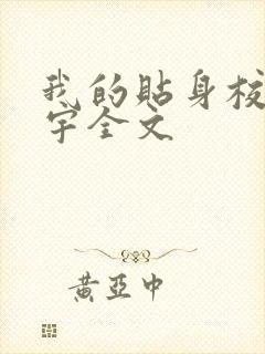 我的贴身校花唐宇全文