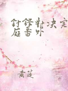 针锋对决完美家庭番外