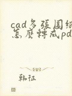 cad多张图纸怎么转成pdf