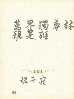 万界独尊林枫母亲是谁