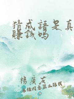 猜成语是真的能赚钱吗