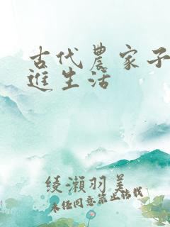 古代农家子的上进生活