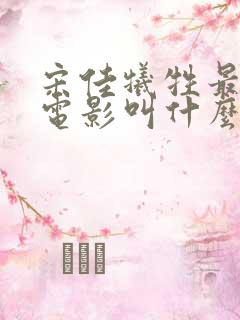 宋佳牺牲最大的电影叫什么