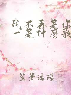 我不再是你的唯一是什么歌