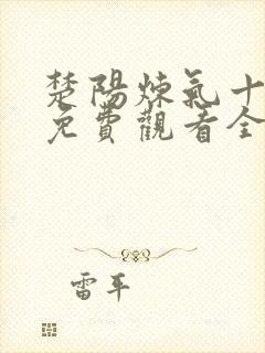 楚阳炼气十万年免费观看全集