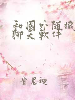 和国外随机视频聊天软件