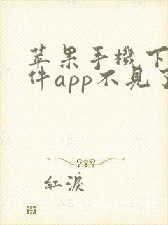 苹果手机下载软件app不见了