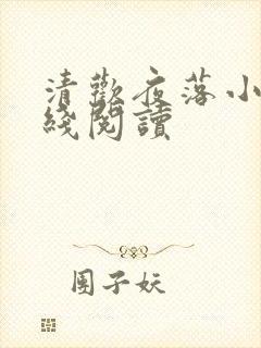 清欢夜落小说在线阅读