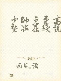 少帅免费高清完整版在线观看