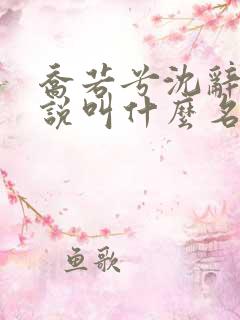 乔若兮沈辞安小说叫什么名字