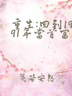 重生:回到1991年当首富无弹窗