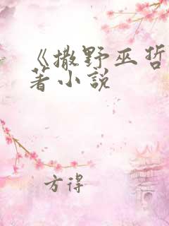 《撒野巫哲》原著小说