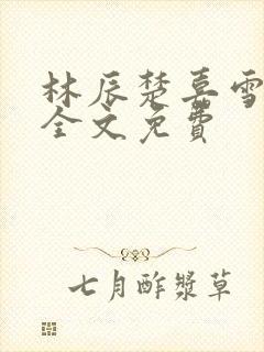 林辰楚嘉雪小说全文免费