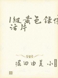1级黄色录像生活片