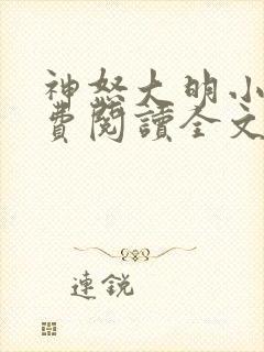 神怒大明小说免费阅读全文