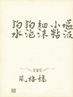 狗狗细小呕吐黄水泡沫粘液