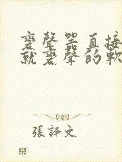 变声器直接说话就变声的软件