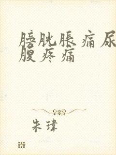 膀胱胀痛尿频小腹疼痛