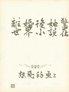 离婚后她惊艳了世界小说在线阅读