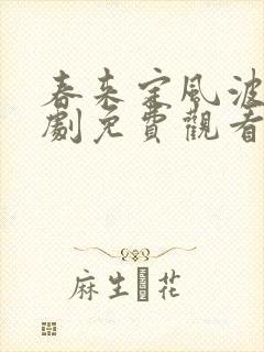 春来定风波电视剧免费观看高清