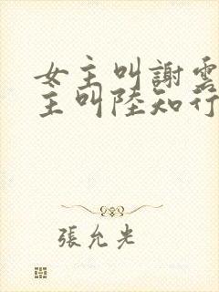 女主叫谢云舒男主叫陆知行的小说