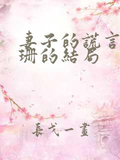 妻子的谎言江一珊的结局