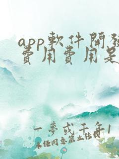 app软件开发费用费用是多少