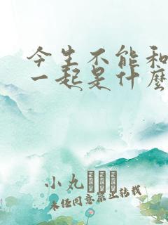 今生不能和你在一起是什么歌