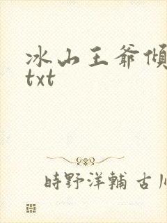 冰山王爷倾城妃txt
