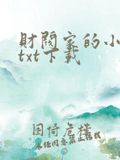 财阀家的小儿子txt下载