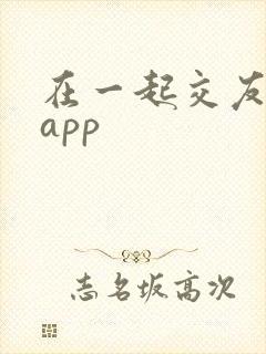 在一起交友手机app