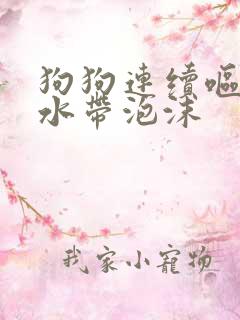 狗狗连续呕吐黄水带泡沫