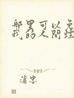 哪里可以免费看我的人间烟火