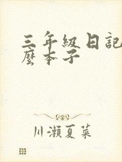 三年级日记用什么本子